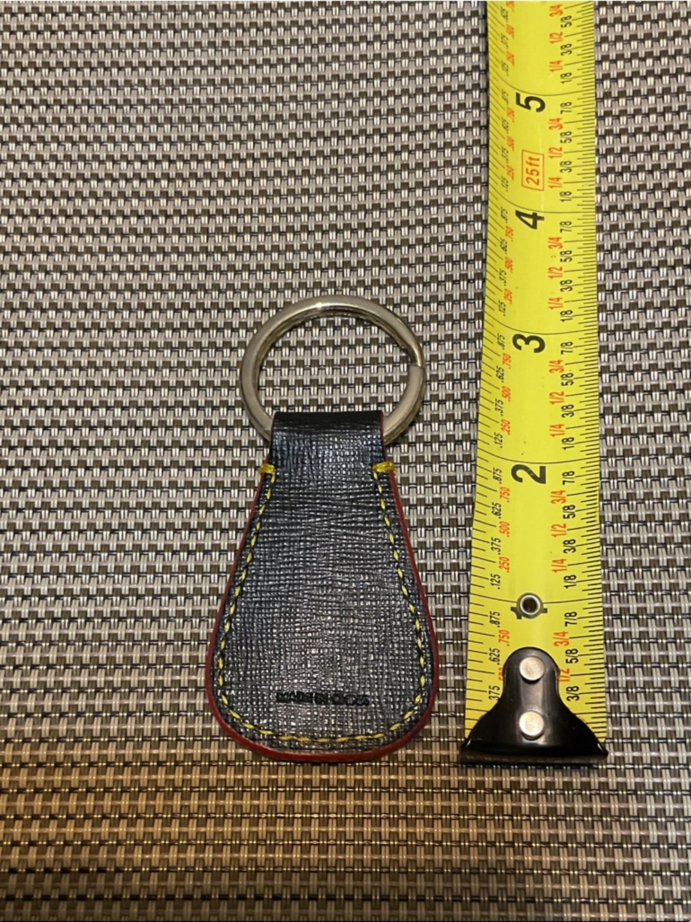 Dooney & Bourke Leather Key Fob with Yellow Stitching - Picture 3 of 5